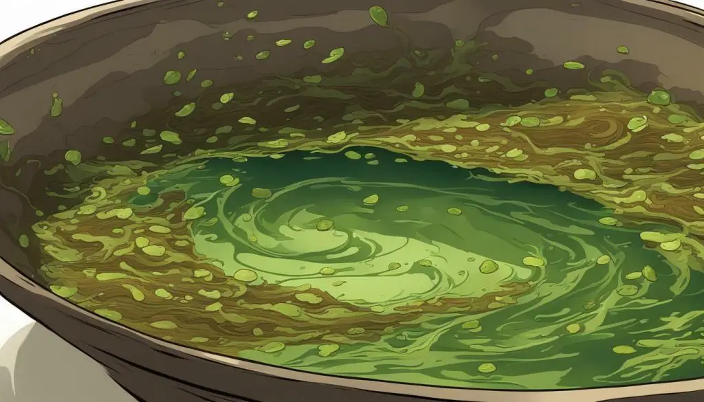 Algae and bacteria in cat water bowl