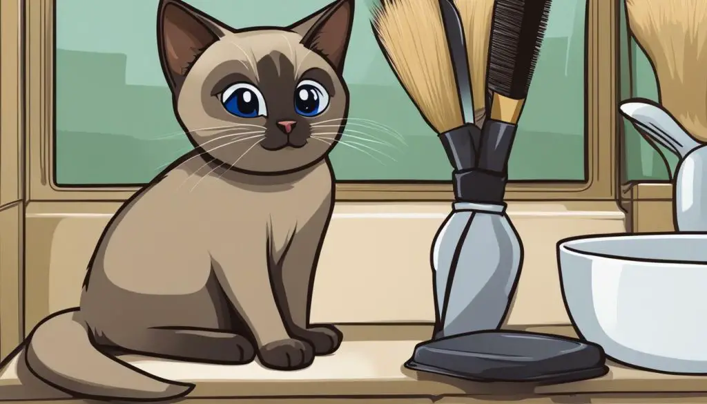 tonkinese cat grooming