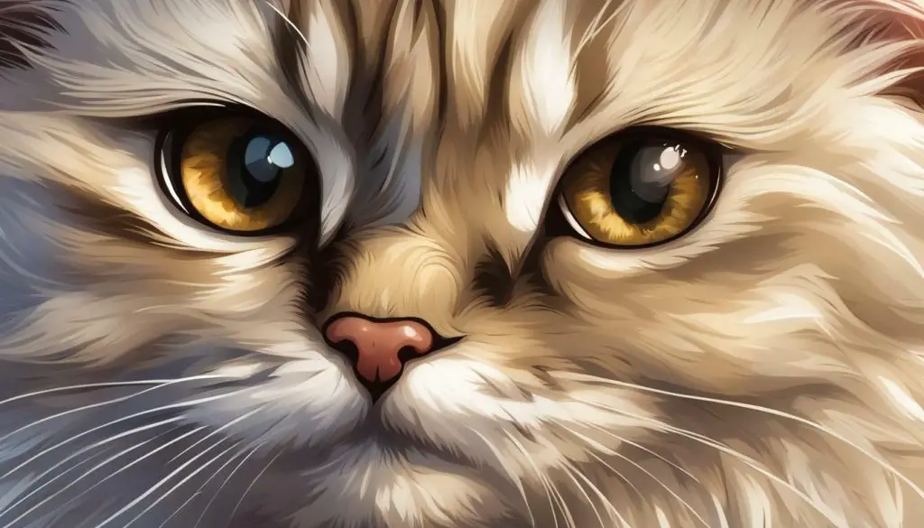 Eye color development in Persian kittens