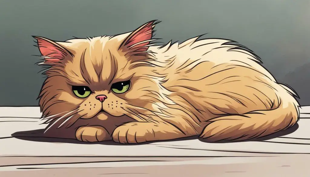 Persian Cat with Skin Allergies