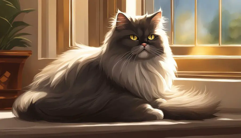 Persian cat being calm