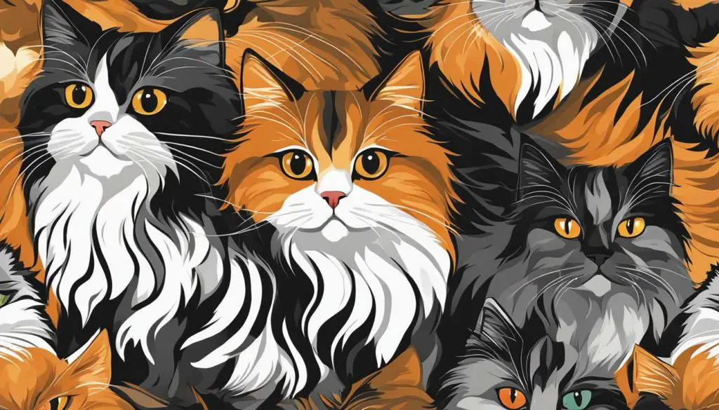 Persian cat calico pattern