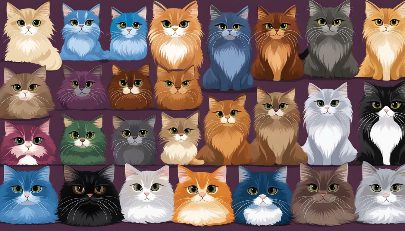 Persian Kitten Color Chart Farsi Cat Color Chart NYDXRF