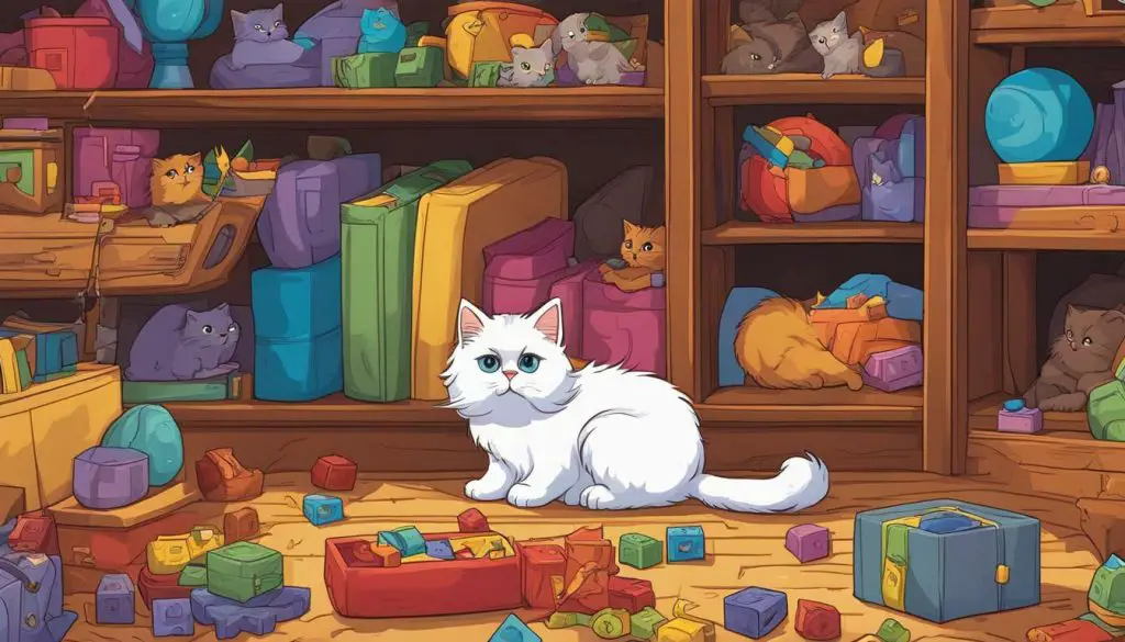 Persian cats enjoying puzzles and hideouts