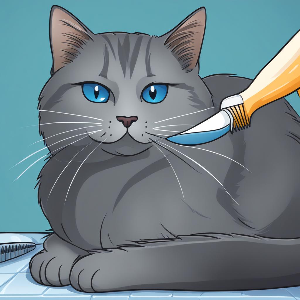 Chartreux cat grooming
